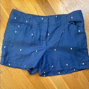 LOFT Blue and Gold Bermudas with Subtle Elegance